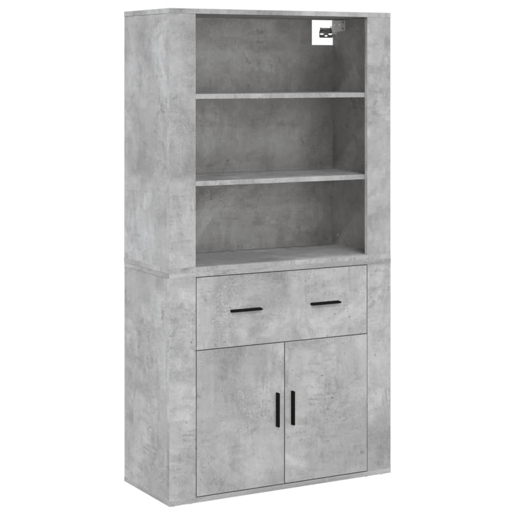 Highboard Concrete Grey Engineered Wood