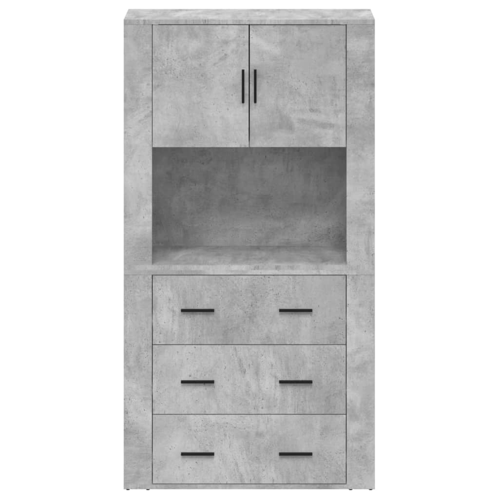 Highboard Concrete Grey Engineered Wood