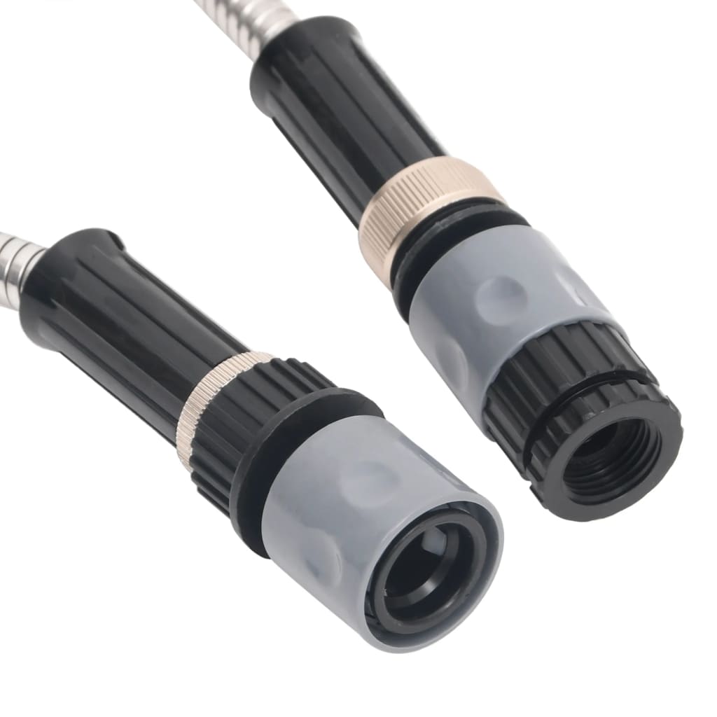 Garden Hose with Spray Nozzle Silver 0,6" 7,5 m Stainless Steel