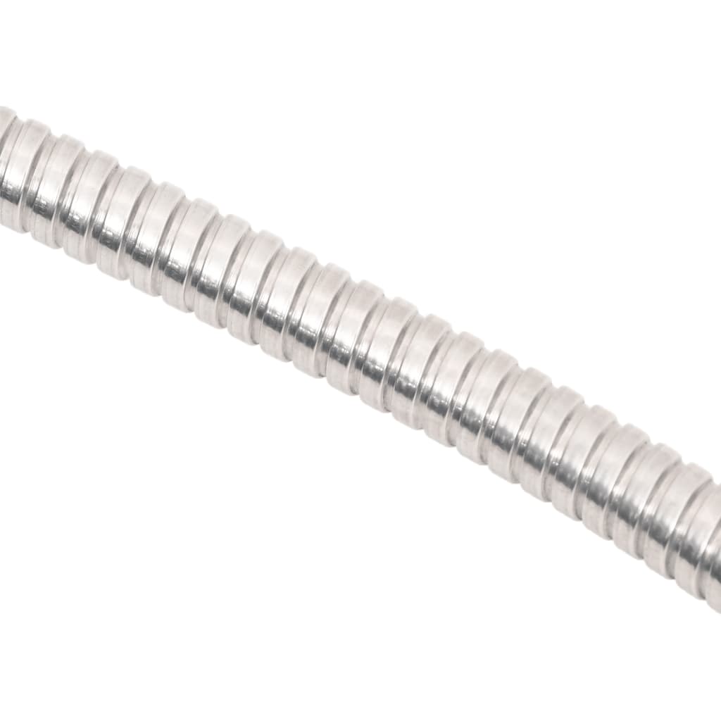 Garden Hose with Spray Nozzle Silver 0,6" 15 m Stainless Steel
