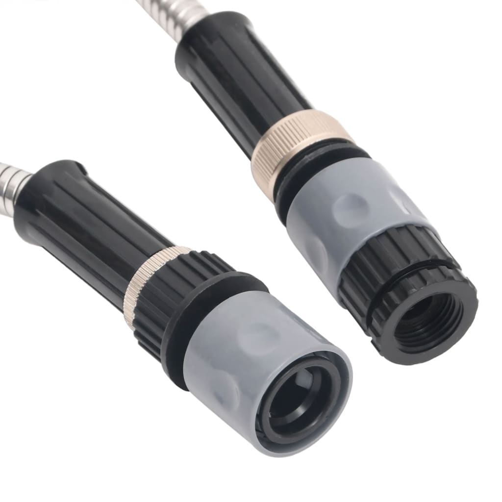 Garden Hose with Spray Nozzle Silver 0,6" 15 m Stainless Steel