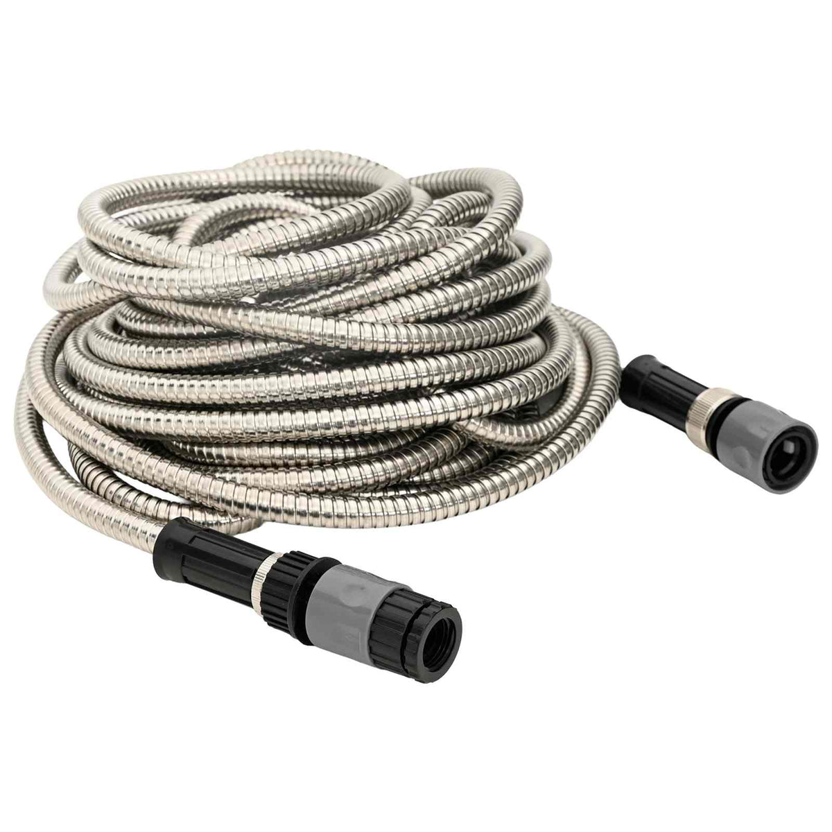 Garden Hose with Spray Nozzle Silver 0,6" 15 m Stainless Steel