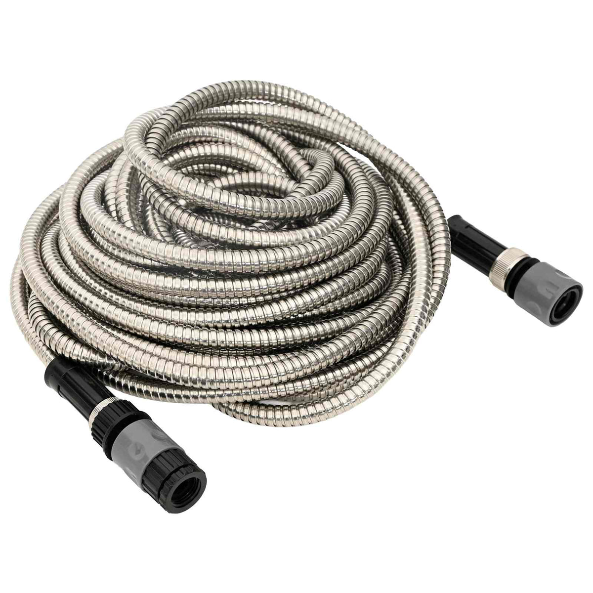 Garden Hose with Spray Nozzle Silver 0,6" 15 m Stainless Steel