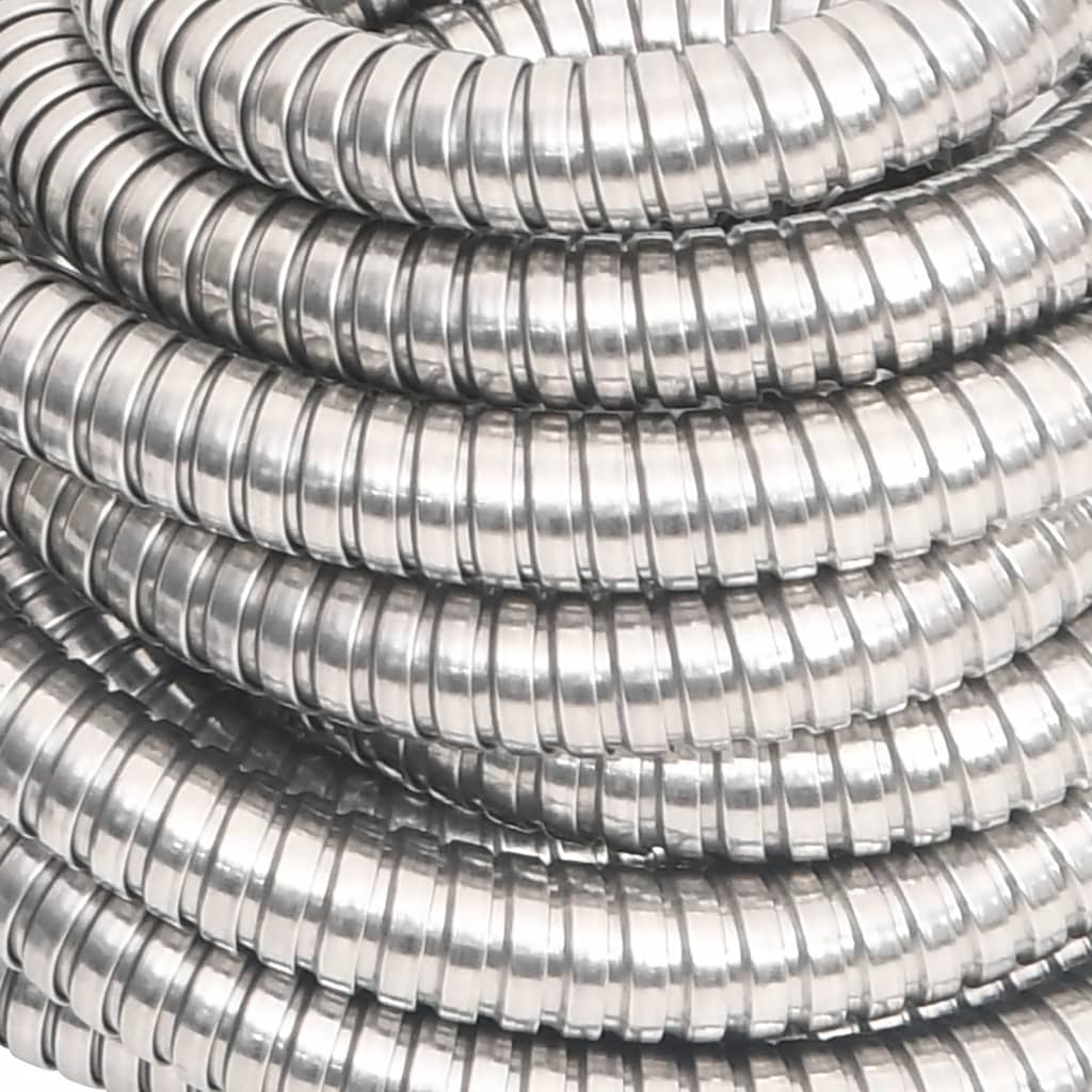 Garden Hose with Spray Nozzle Silver 0,6" 22,5 m Stainless Steel