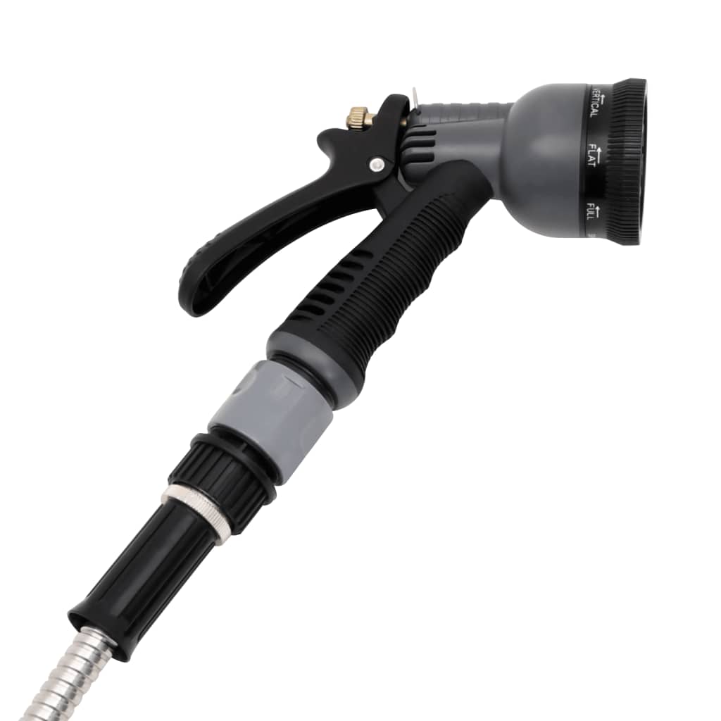 Garden Hose with Spray Nozzle Silver 0,6" 22,5 m Stainless Steel