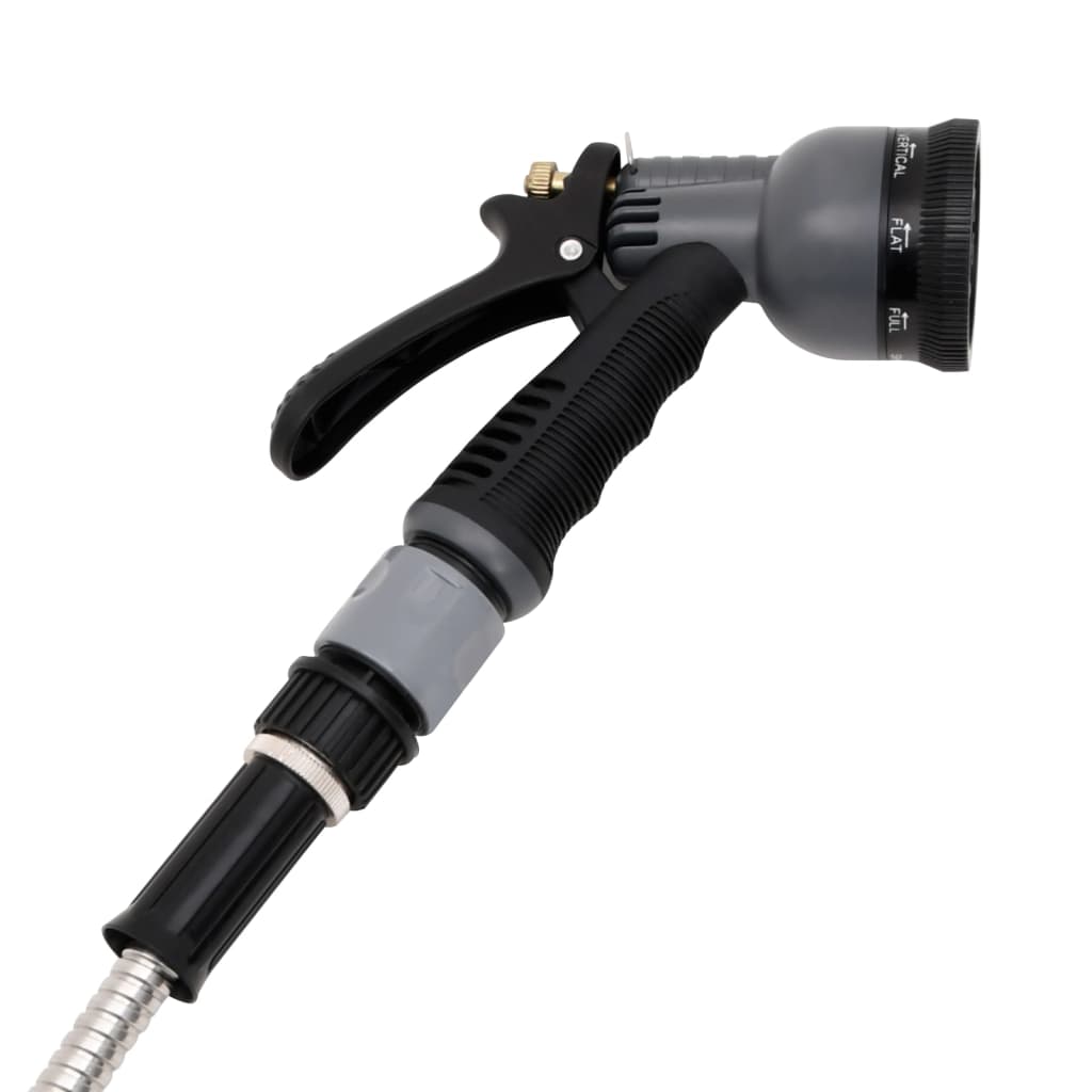Garden Hose with Spray Nozzle Silver 0,6" 30 m Stainless Steel