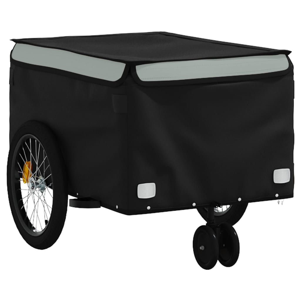 Bike Trailer Black and Grey 30 kg Iron