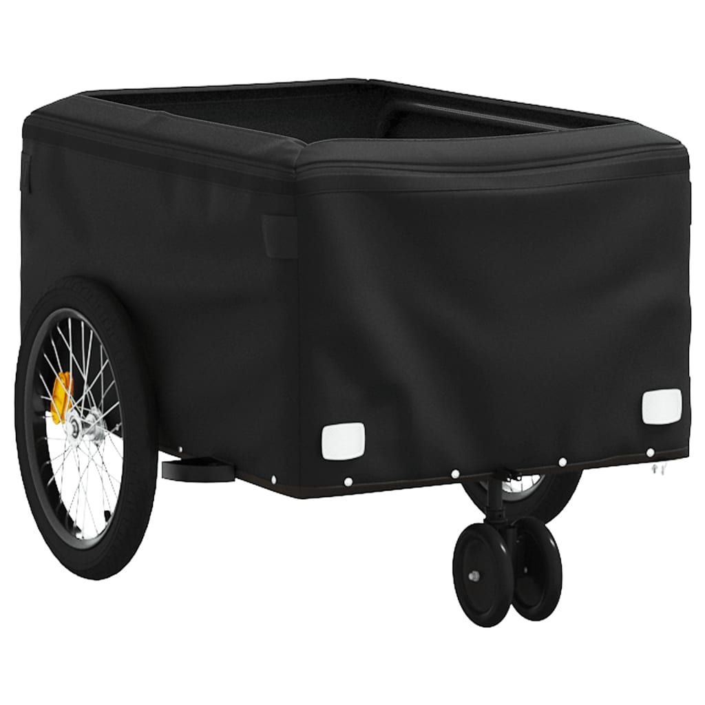 Bike Trailer Black and Grey 30 kg Iron