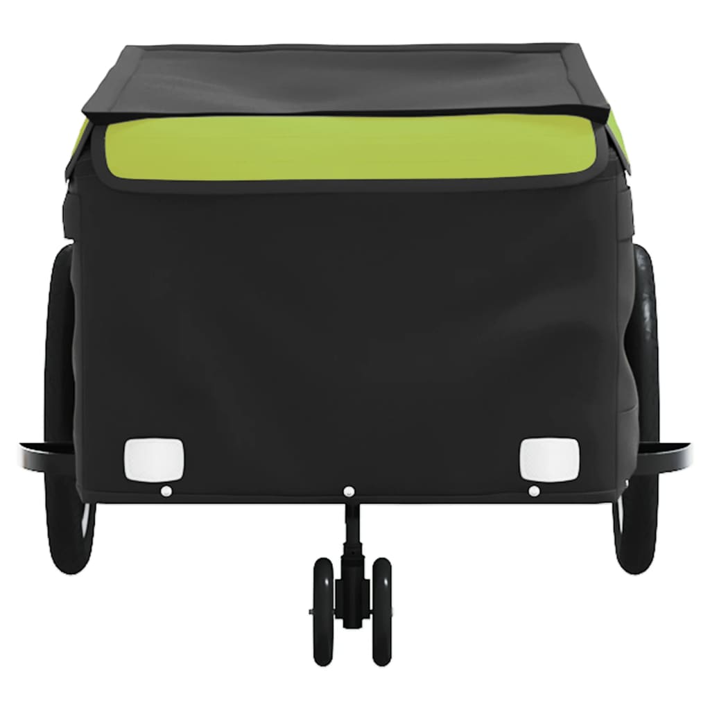 Bike Trailer Black and Green 45 kg Iron