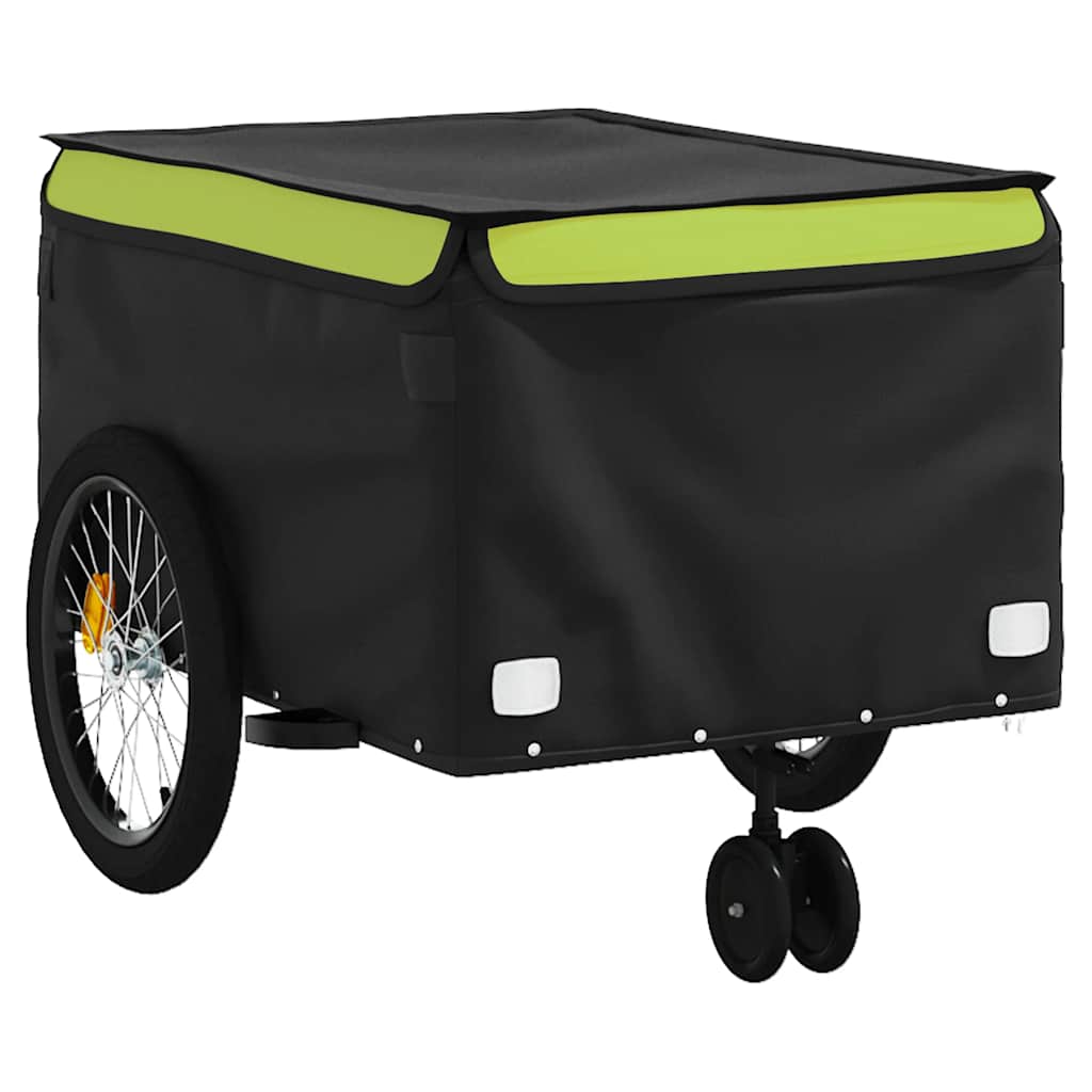 Bike Trailer Black and Green 45 kg Iron