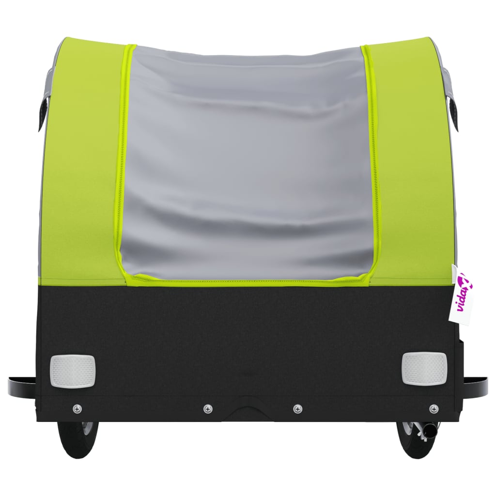 Bike Trailer Black and Green 30 kg Iron