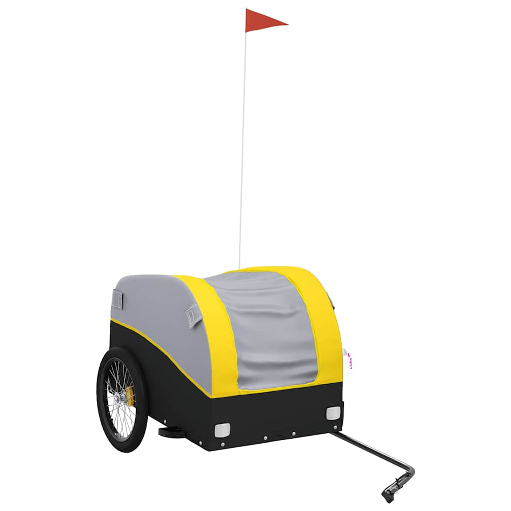 Bike Trailer Black and Yellow 45 kg Iron