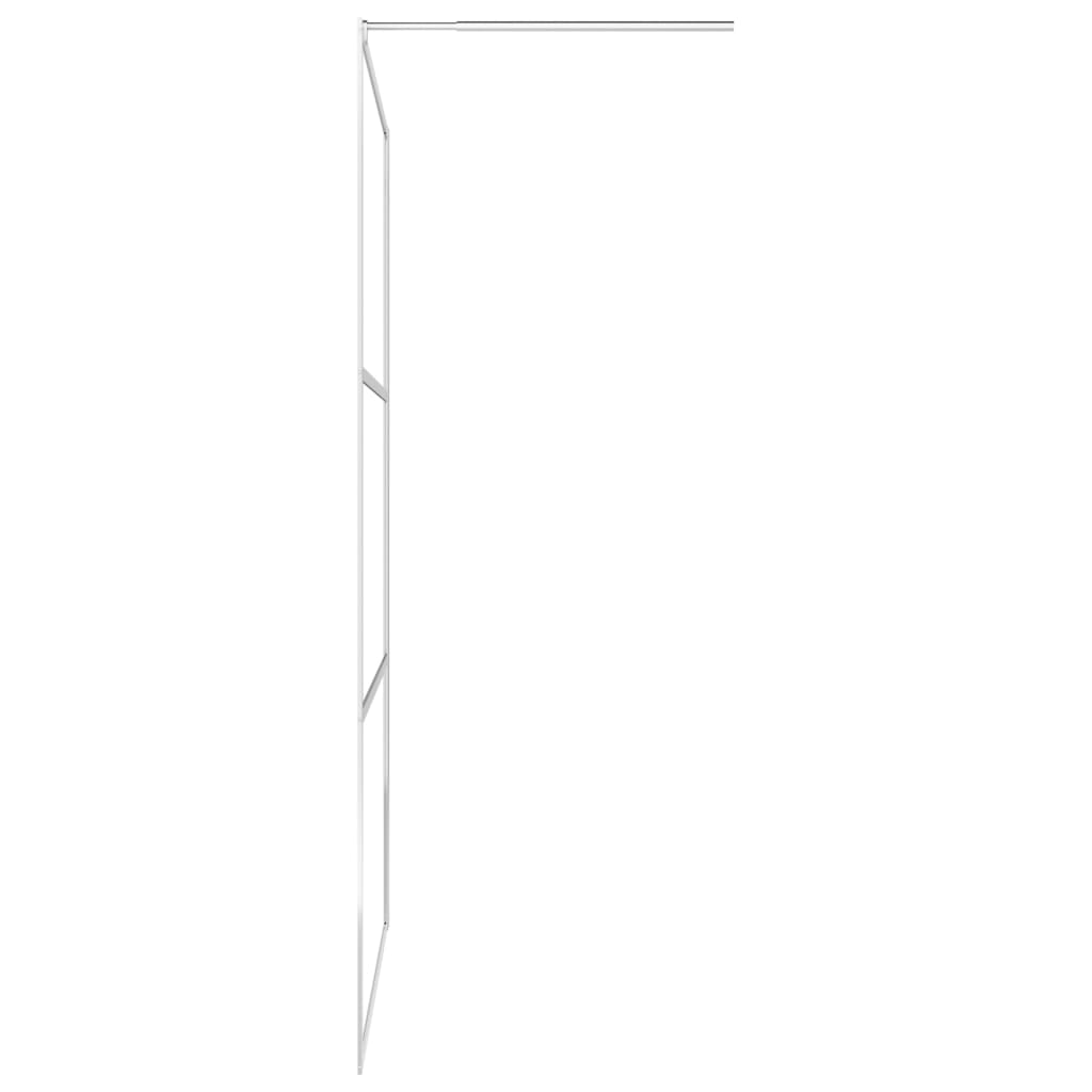 Walk-in Shower Wall with Shelf Chrome 90x195 cm ESG Glass&Aluminium
