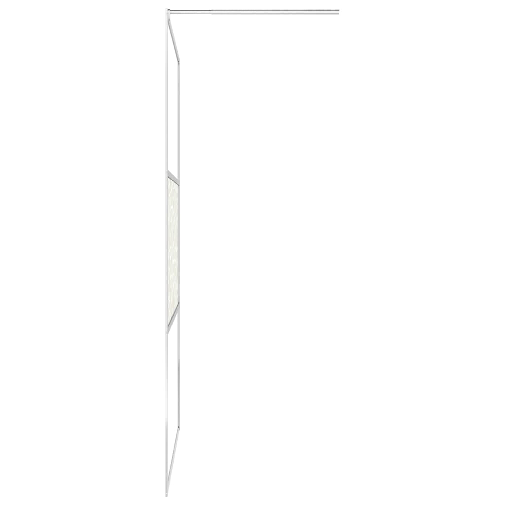Walk-in Shower Wall with Shelf Chrome 90x195 cm ESG Glass&Aluminium