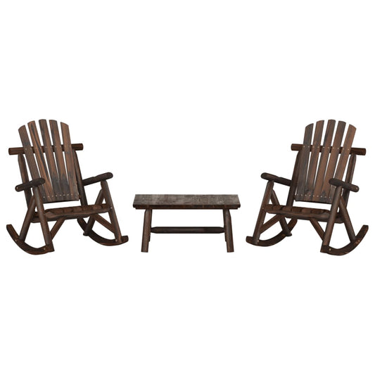 vidaXL 3 Piece Garden Lounge Set Solid Wood Spruce