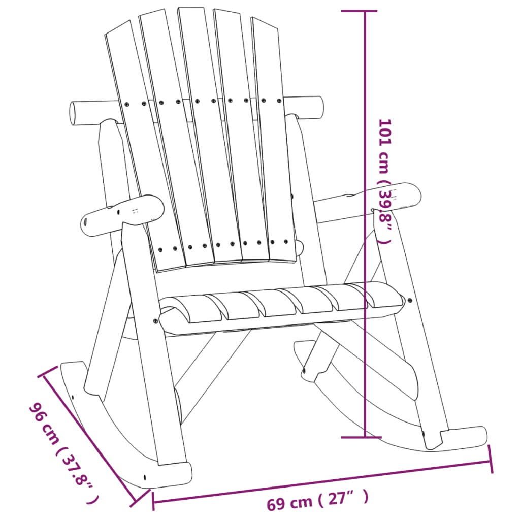 vidaXL 3 Piece Garden Lounge Set Solid Wood Spruce