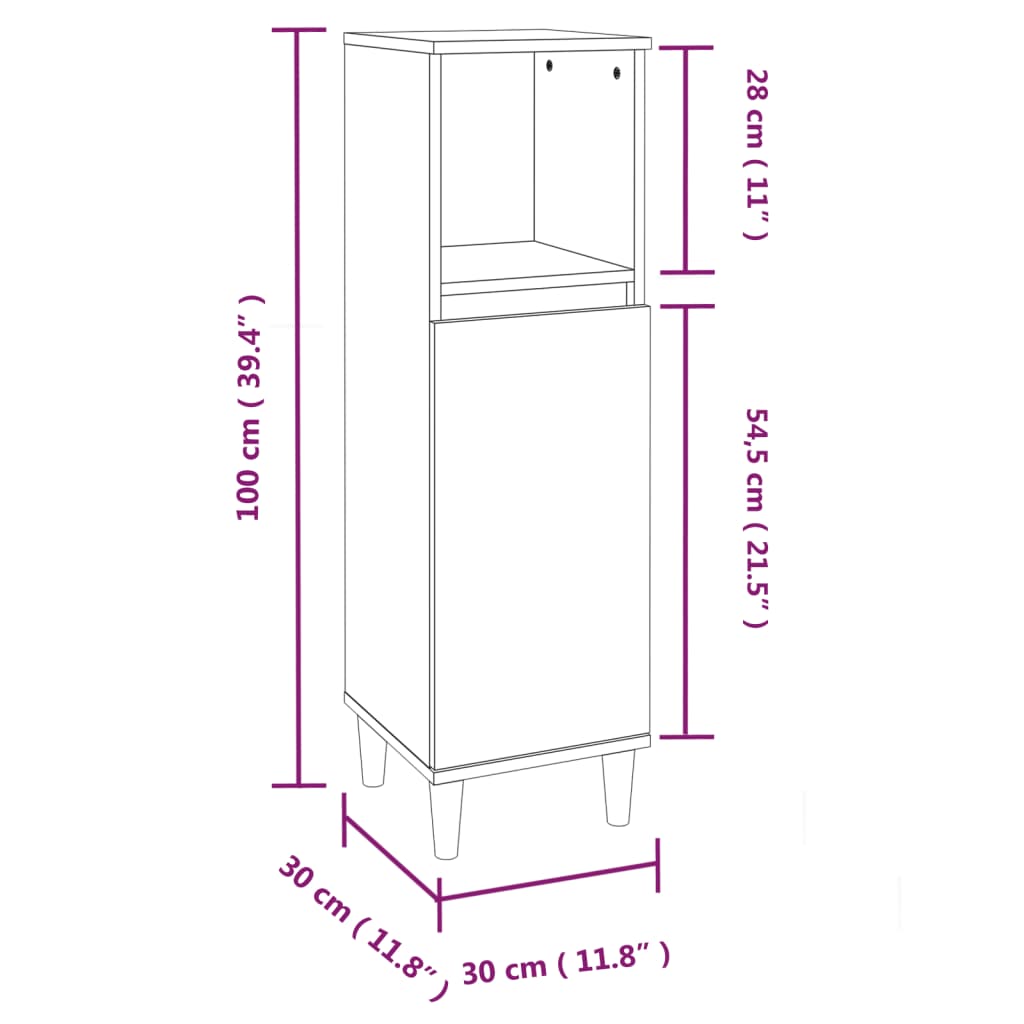 vidaXL 3 Piece Bathroom Furniture Set White Engineered Wood