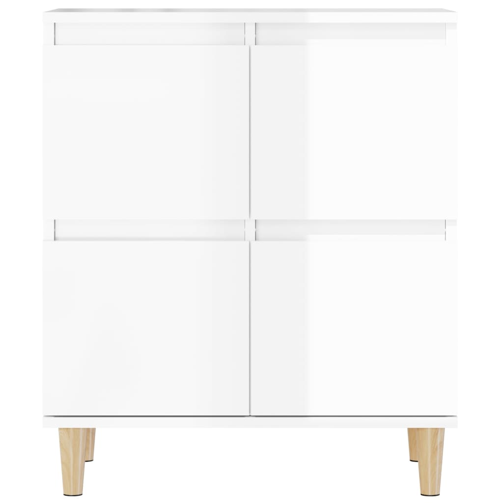 vidaXL Sideboards 3 pcs High Gloss White 60x35x70 cm Engineered Wood