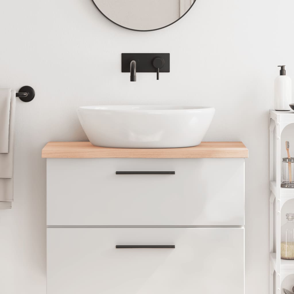 Bathroom Countertop 80x30x(2-4) cm Untreated Solid Wood