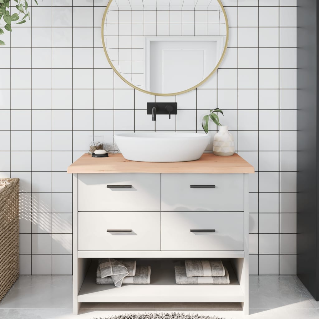 Bathroom Countertop 100x60x(2-4) cm Untreated Solid Wood