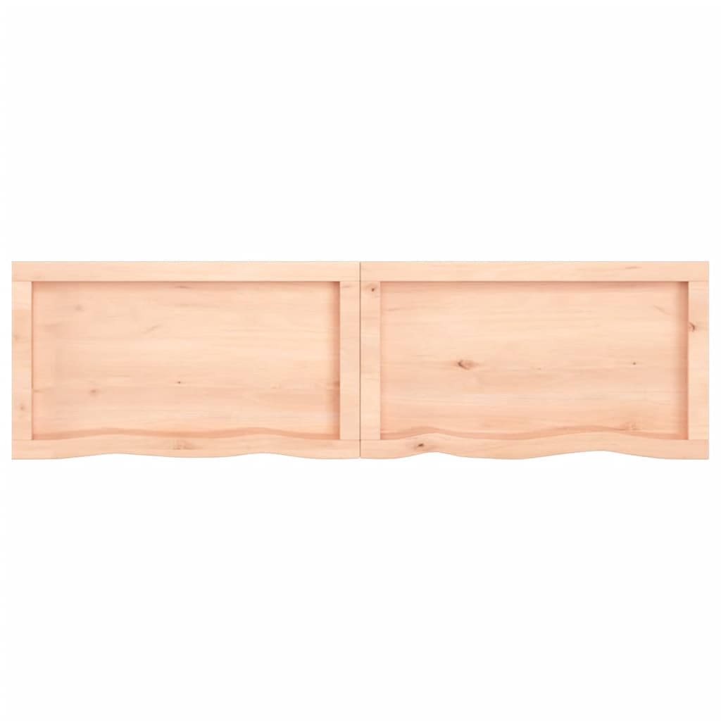 vidaXL Bathroom Countertop 140x40x(2-4) cm Untreated Solid Wood