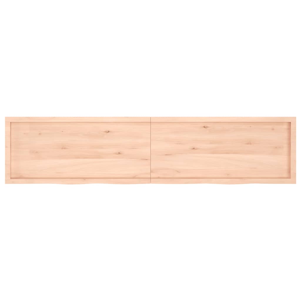 vidaXL Bathroom Countertop 220x50x(2-6) cm Untreated Solid Wood