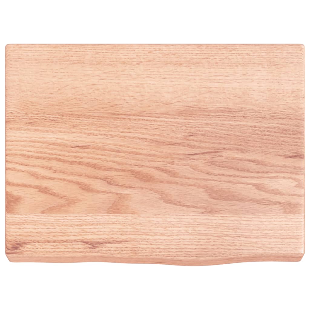 vidaXL Bathroom Countertop Light Brown 40x30x(2-4) cm Treated Solid Wood