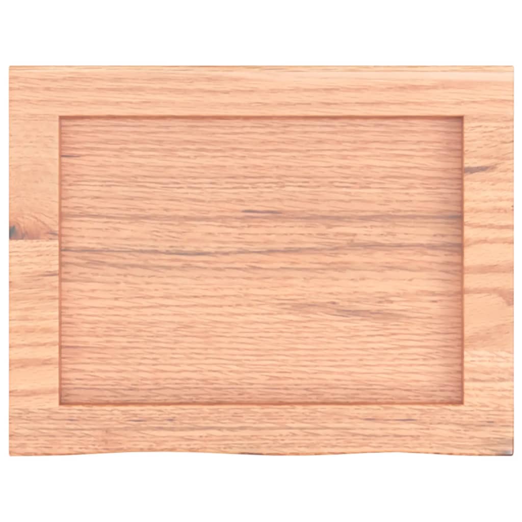 vidaXL Bathroom Countertop Light Brown 40x30x(2-6) cm Treated Solid Wood