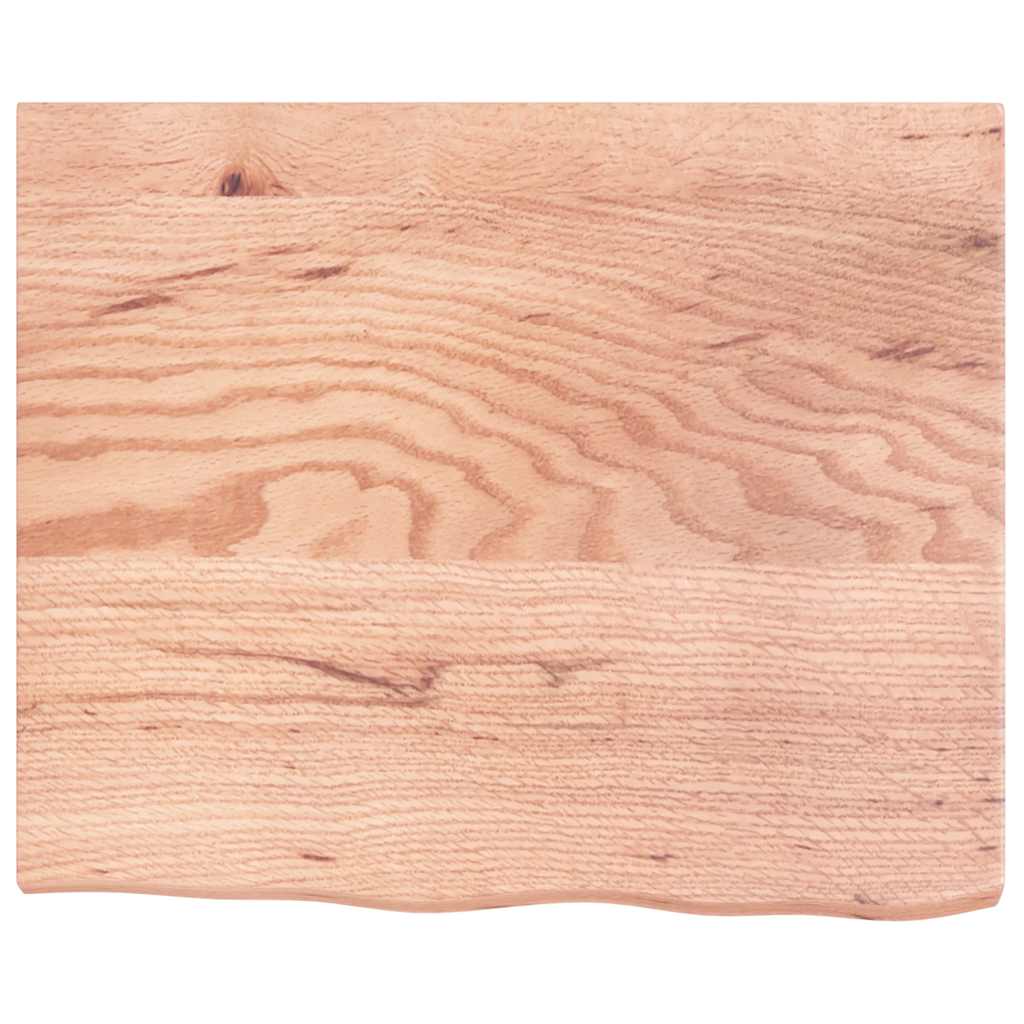 Bathroom Countertop Light Brown 60x50x(2-4) cm Treated Solid Wood