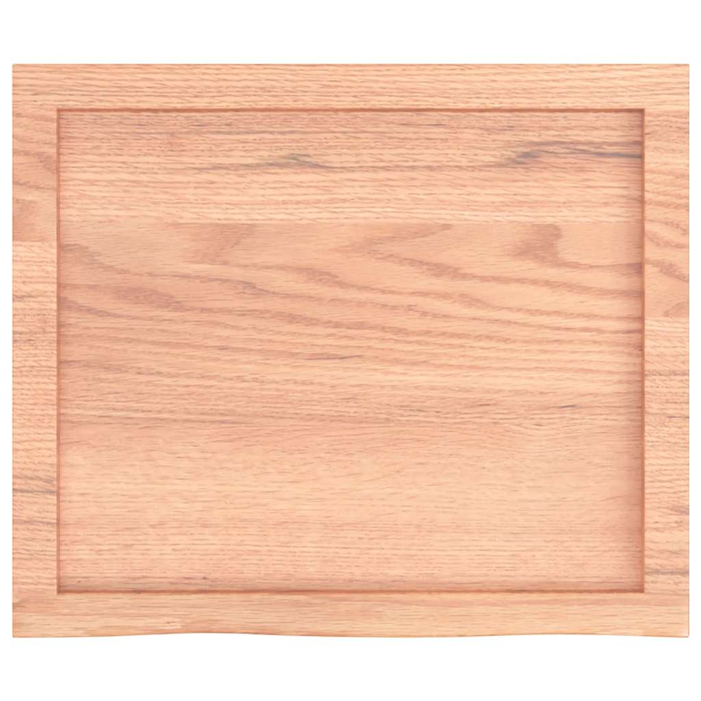 Bathroom Countertop Light Brown 60x50x(2-4) cm Treated Solid Wood