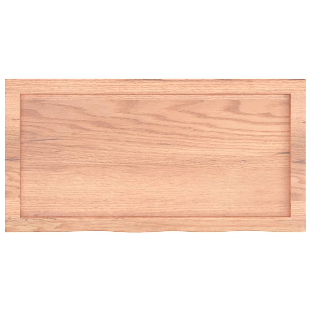 vidaXL Bathroom Countertop Light Brown 80x40x(2-4) cm Treated Solid Wood