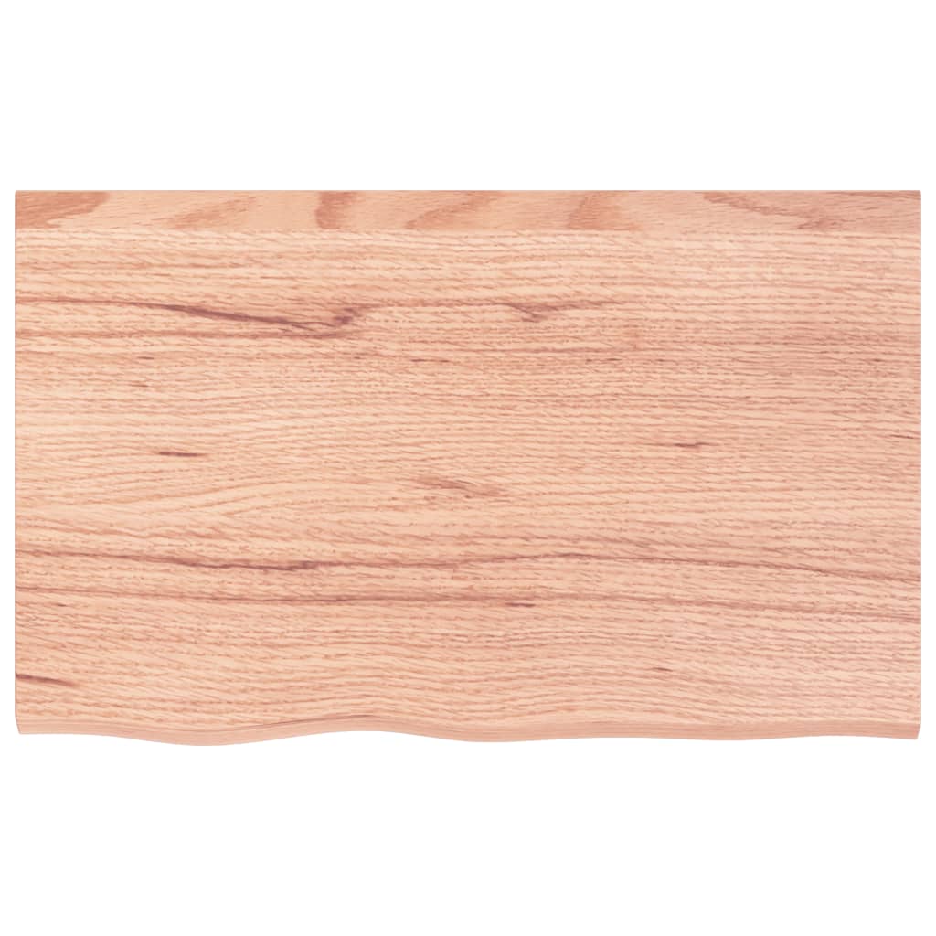 Bathroom Countertop Light Brown 80x50x(2-4) cm Solid Wood