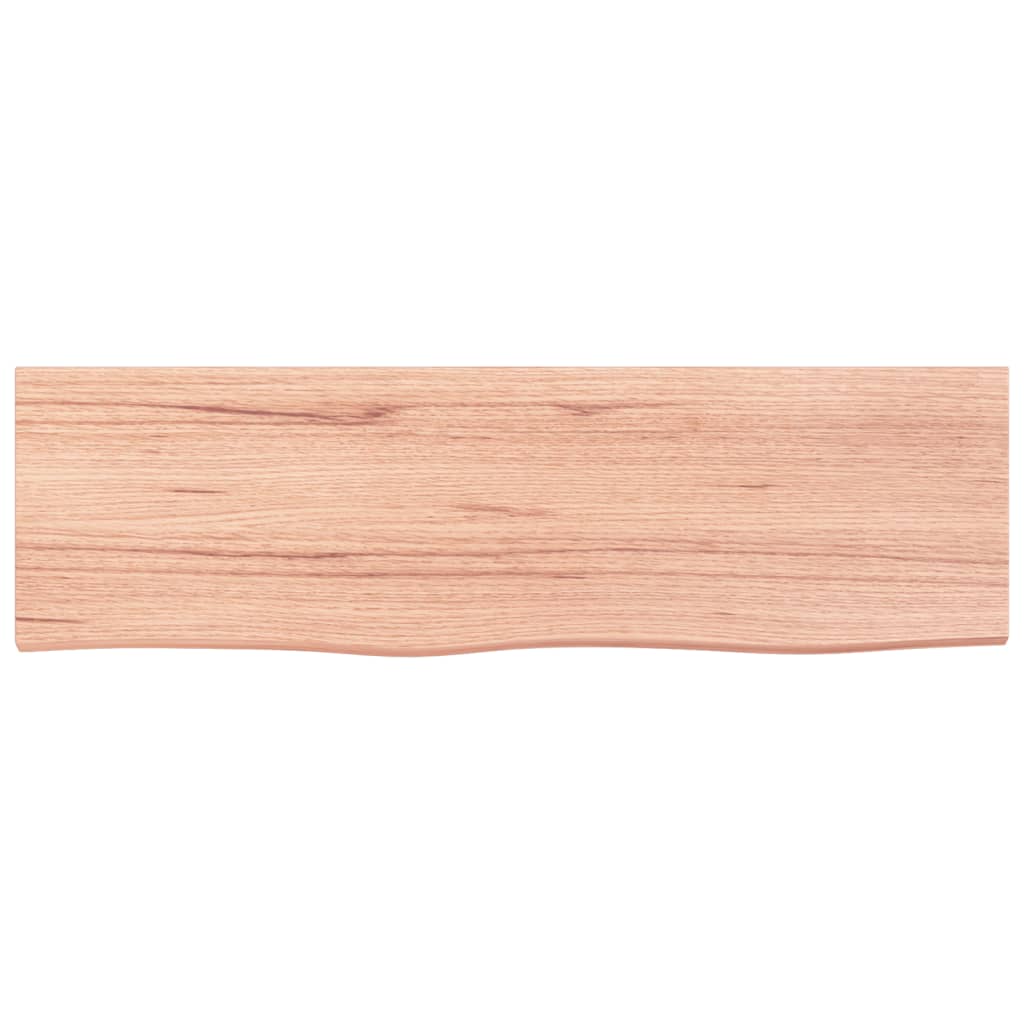 Bathroom Countertop Light Brown 100x30x(2-6)cm Treated Solid Wood