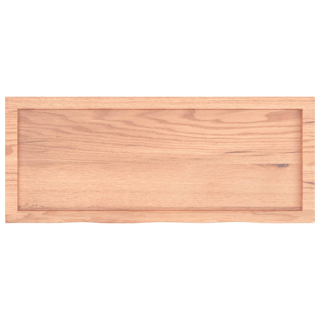 vidaXL Bathroom Countertop Light Brown 100x40x(2-6)cm Treated Solid Wood