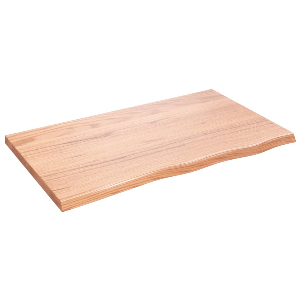 Bathroom Countertop Light Brown 100x60x(2-4)cm Treated Solid Wood