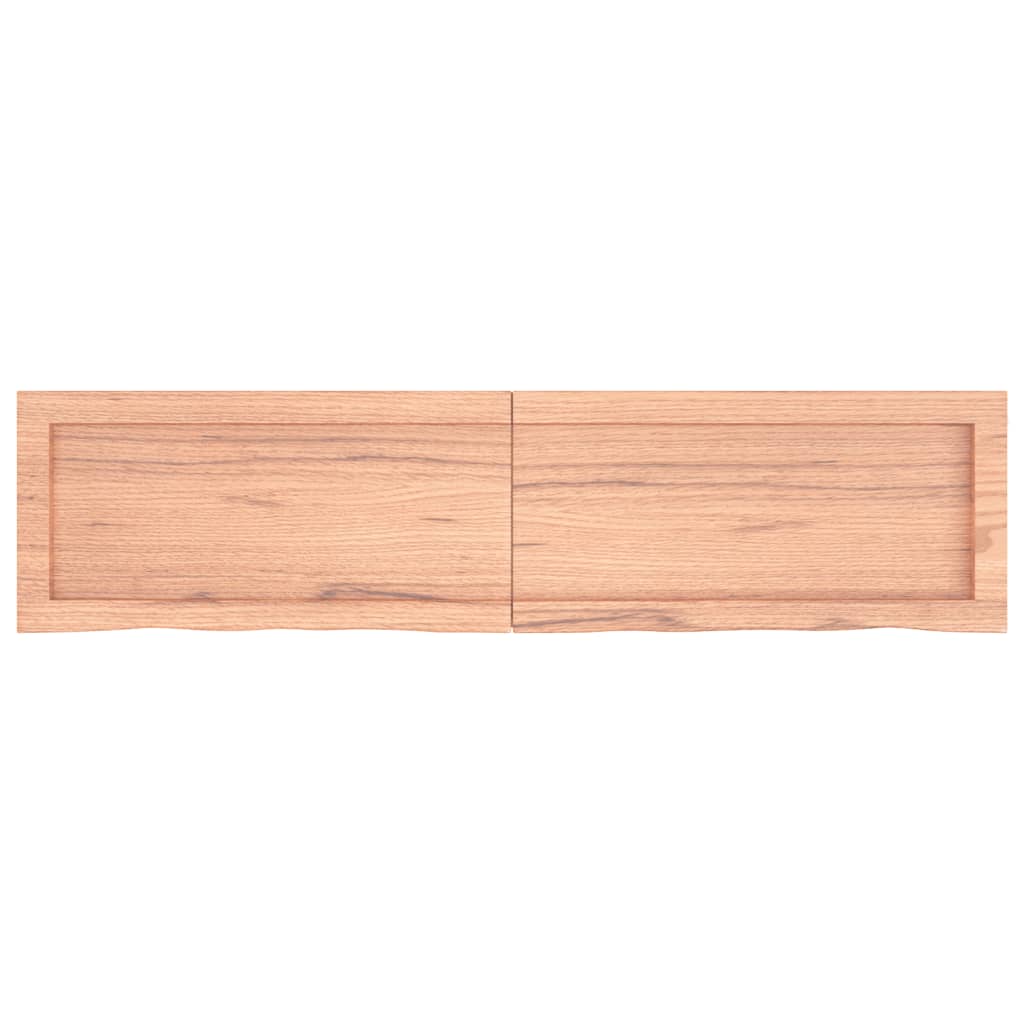 vidaXL Bathroom Countertop Light Brown 120x30x(2-6)cm Treated Solid Wood