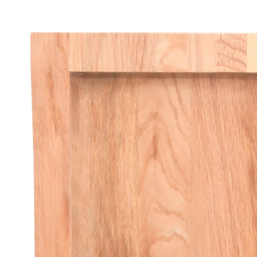 Bathroom Countertop Light Brown 140x50x(2-4)cm Treated Solid Wood