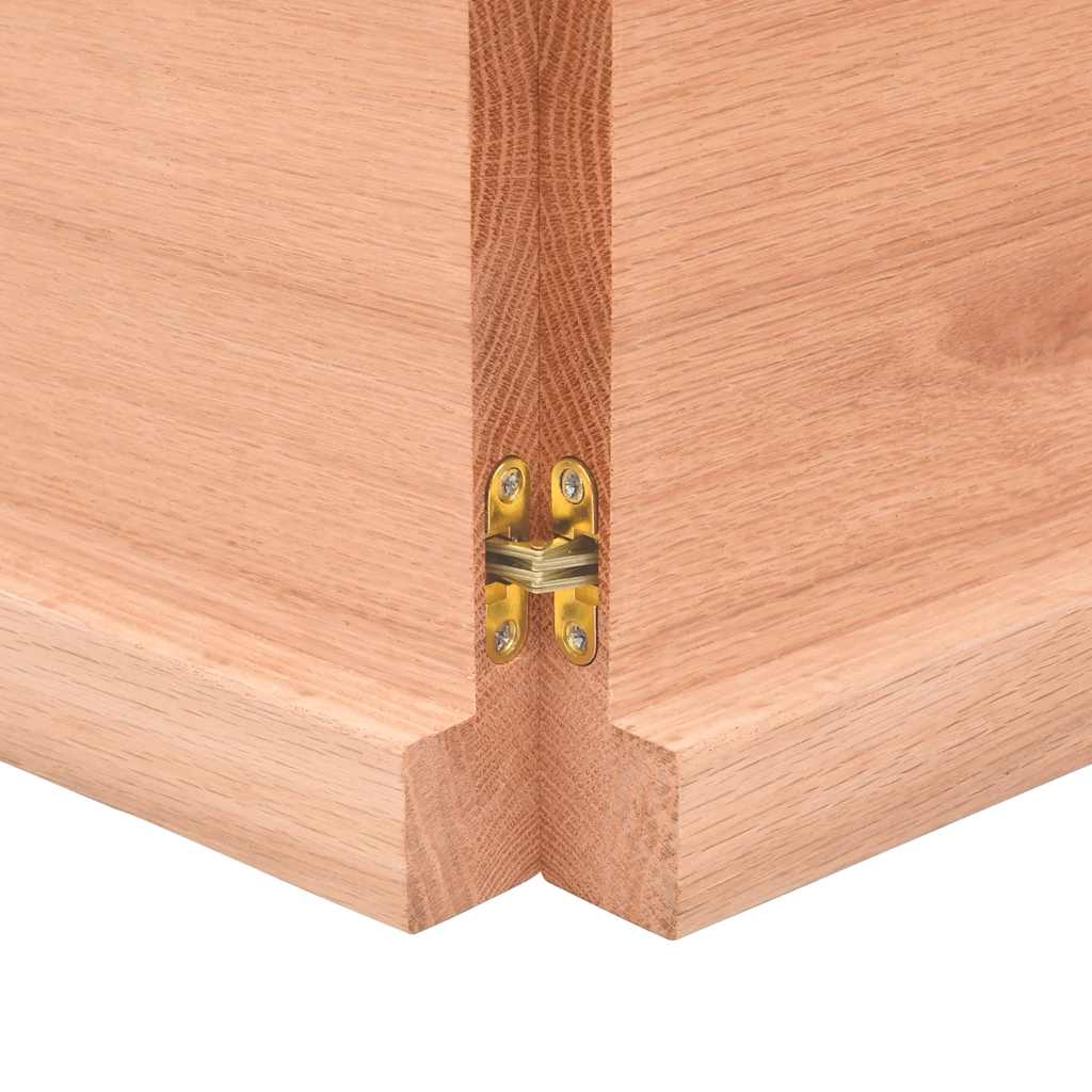 Bathroom Countertop Light Brown 160x40x(2-4)cm Treated Solid Wood
