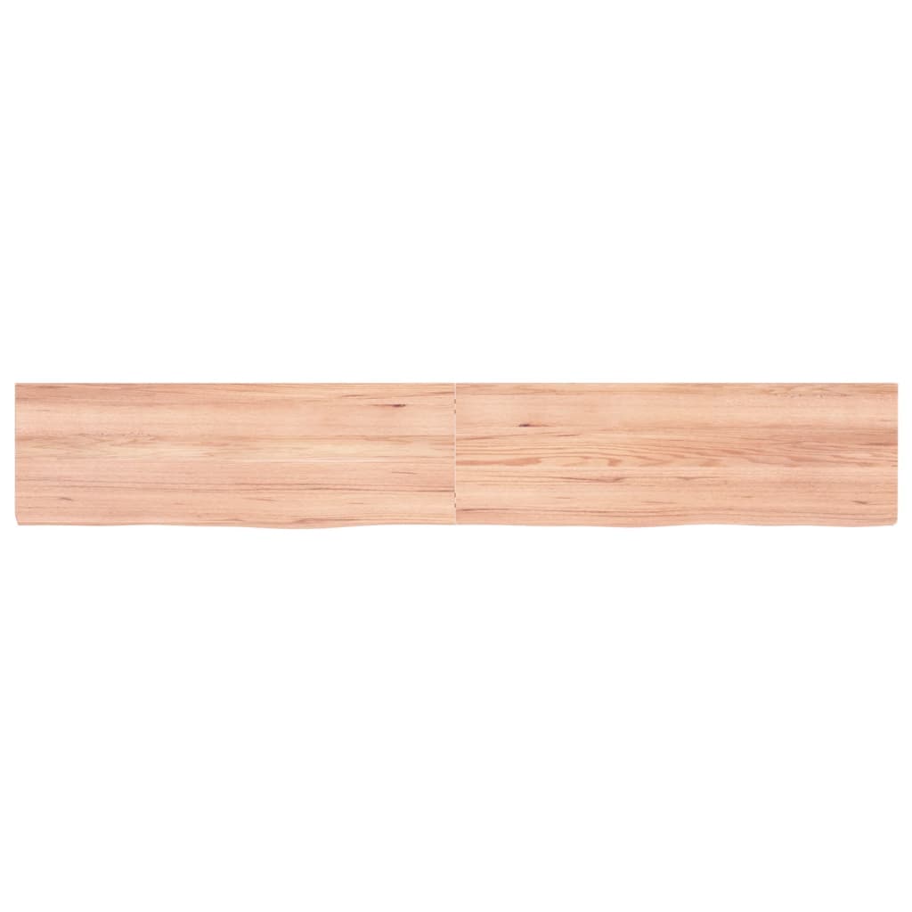 vidaXL Bathroom Countertop Light Brown 180x30x(2-4)cm Treated Solid Wood