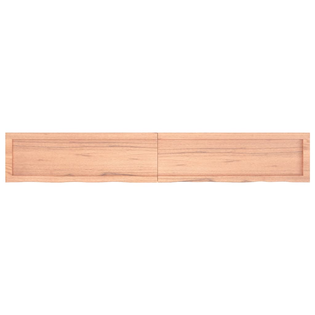 vidaXL Bathroom Countertop Light Brown 180x30x(2-6)cm Treated Solid Wood