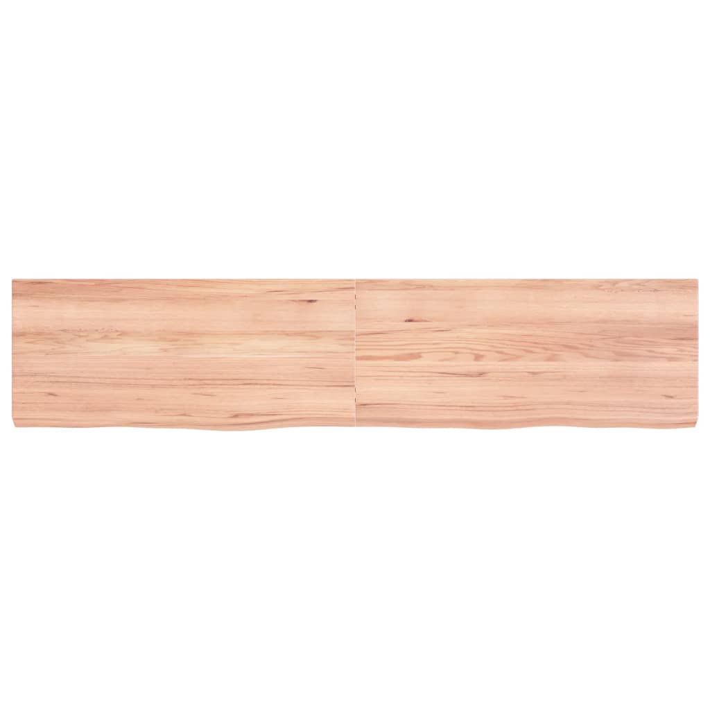 vidaXL Bathroom Countertop Light Brown 180x40x(2-6)cm Treated Solid Wood