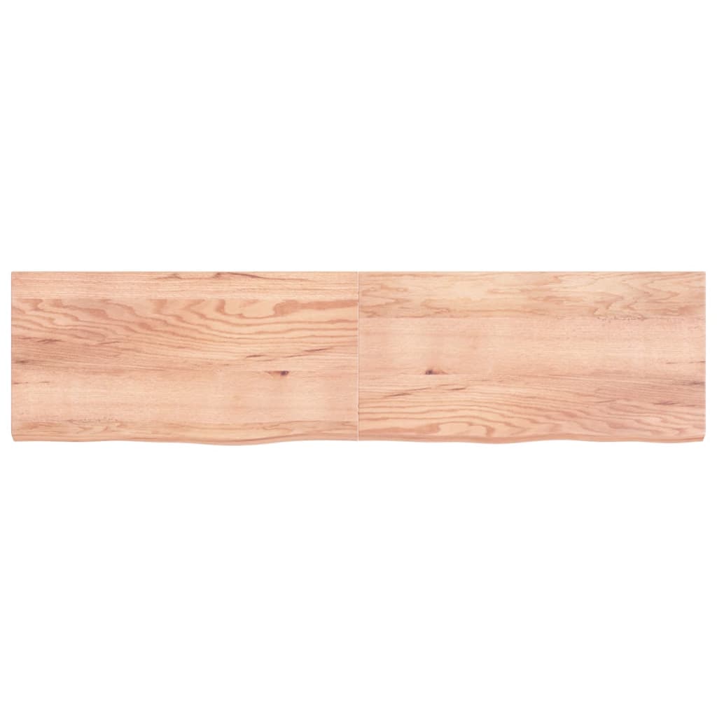 vidaXL Bathroom Countertop Light Brown 200x50x(2-6)cm Treated Solid Wood