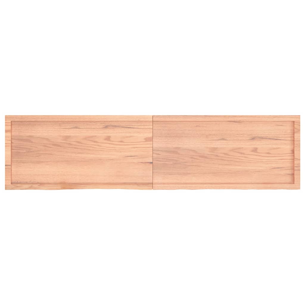 vidaXL Bathroom Countertop Light Brown 200x50x(2-6)cm Treated Solid Wood