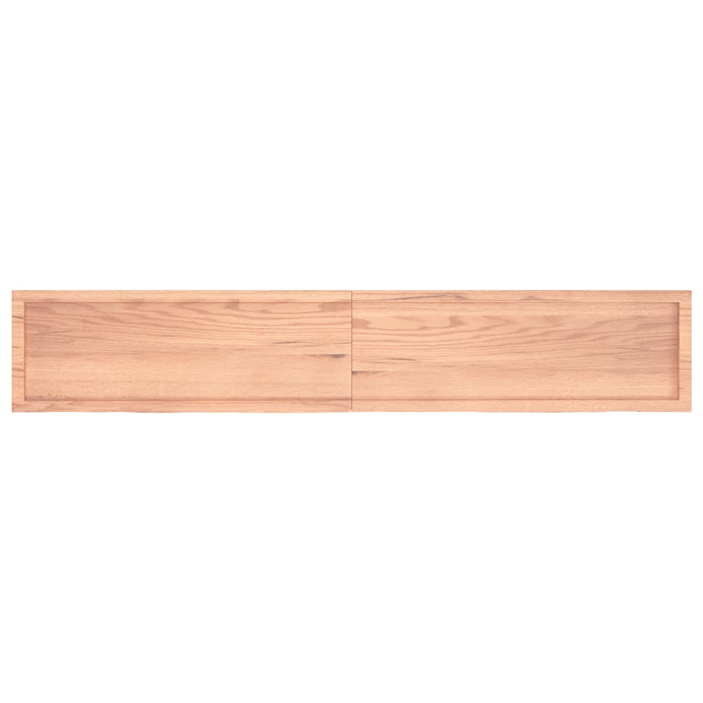 vidaXL Bathroom Countertop Light Brown 220x40x(2-4)cm Treated Solid Wood