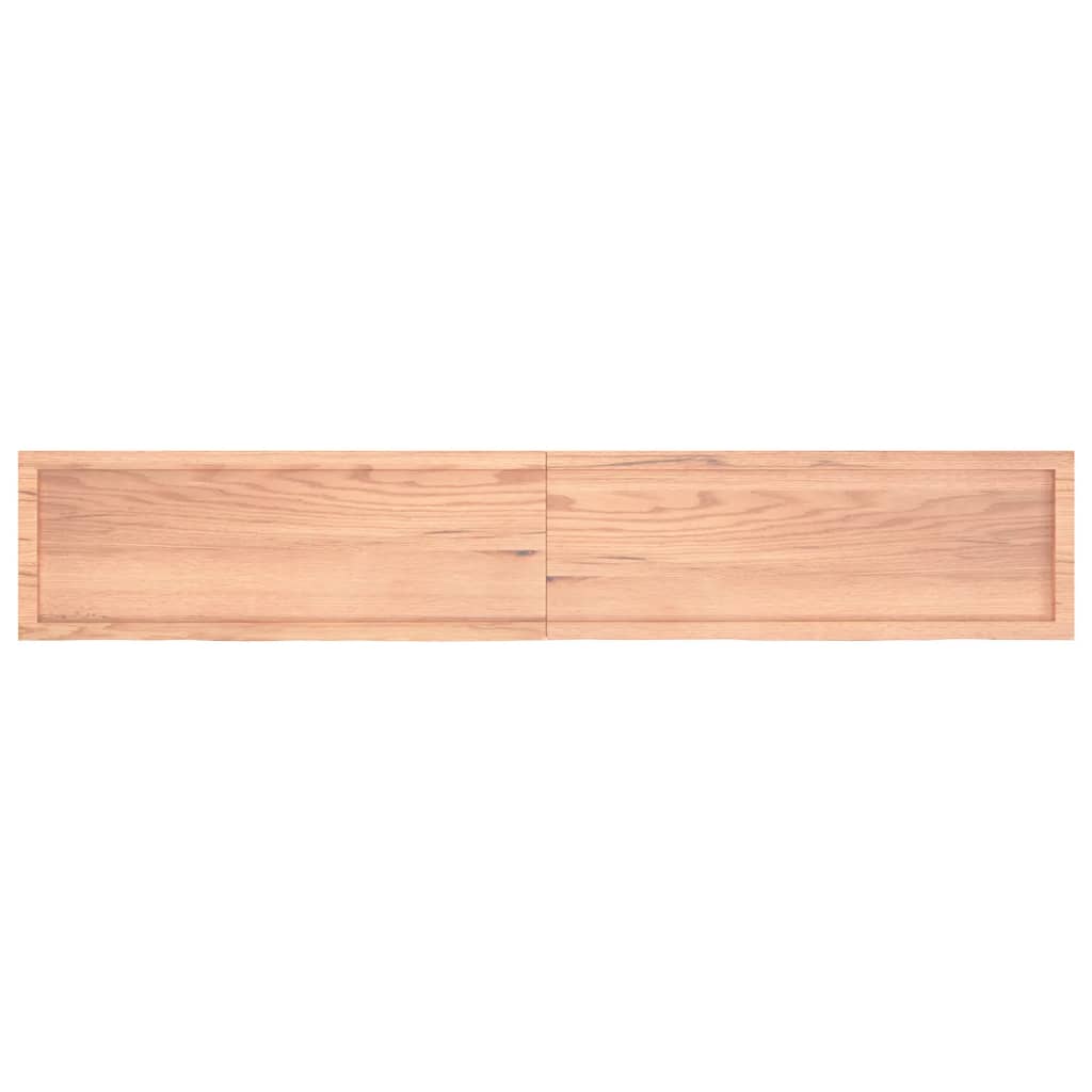 vidaXL Bathroom Countertop Light Brown 220x40x(2-6)cm Treated Solid Wood