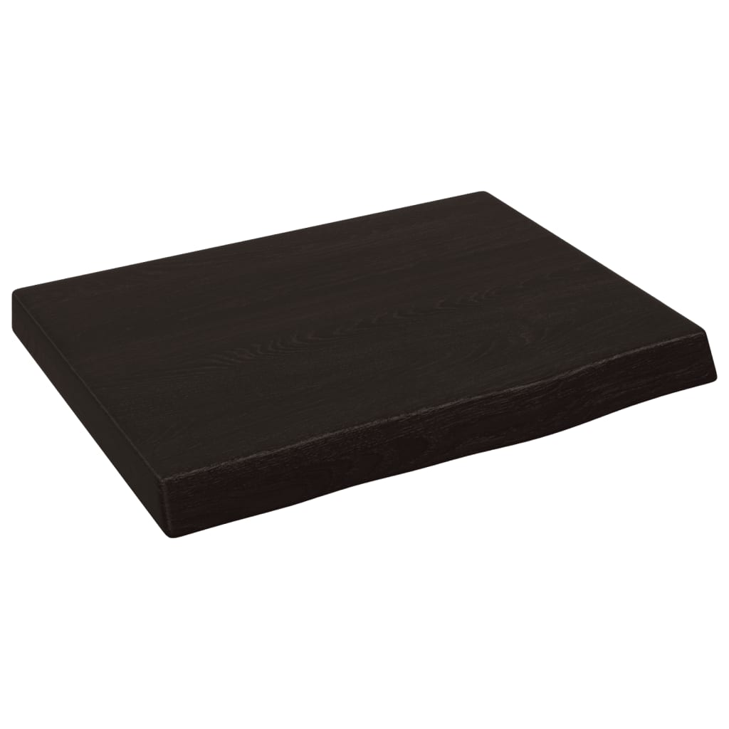 vidaXL Bathroom Countertop Dark Brown 40x30x(2-4) cm Treated Solid Wood