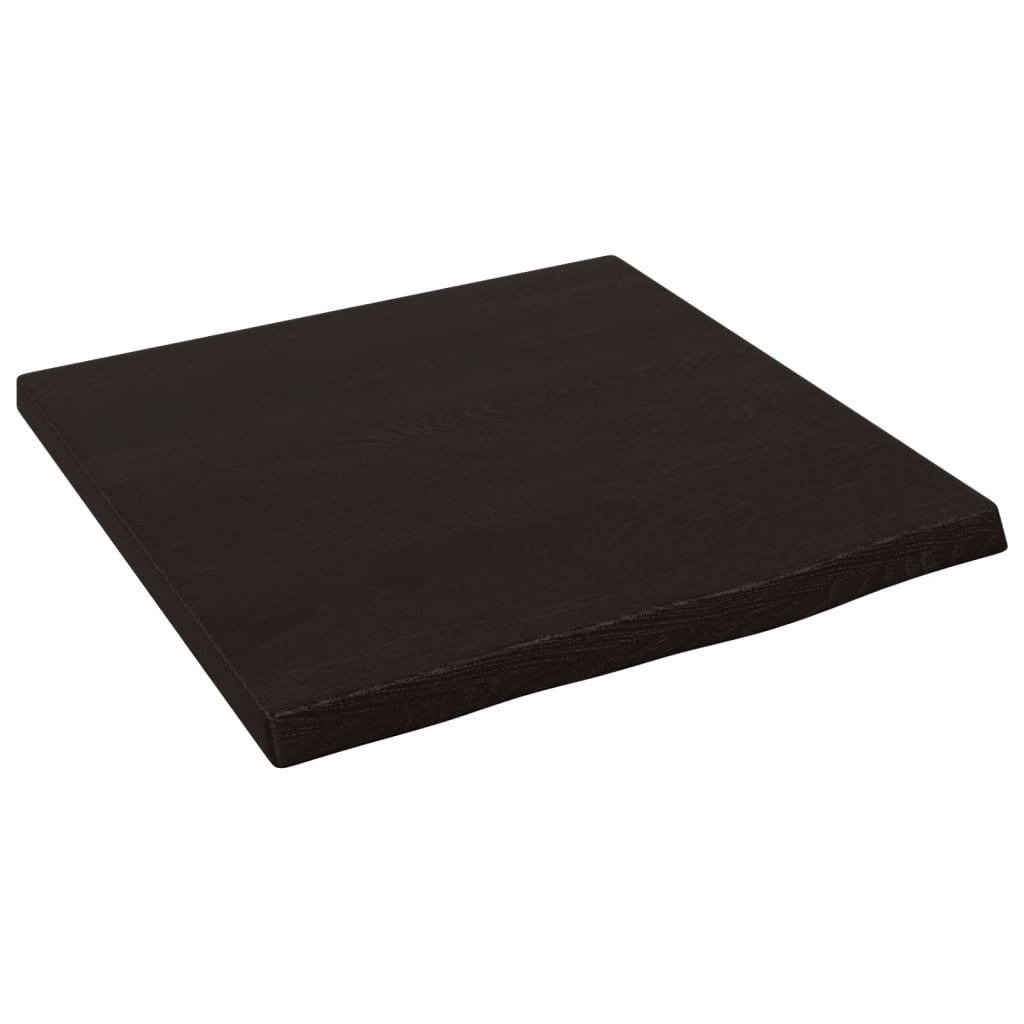 vidaXL Bathroom Countertop Dark Brown 40x40x(2-4) cm Treated Solid Wood