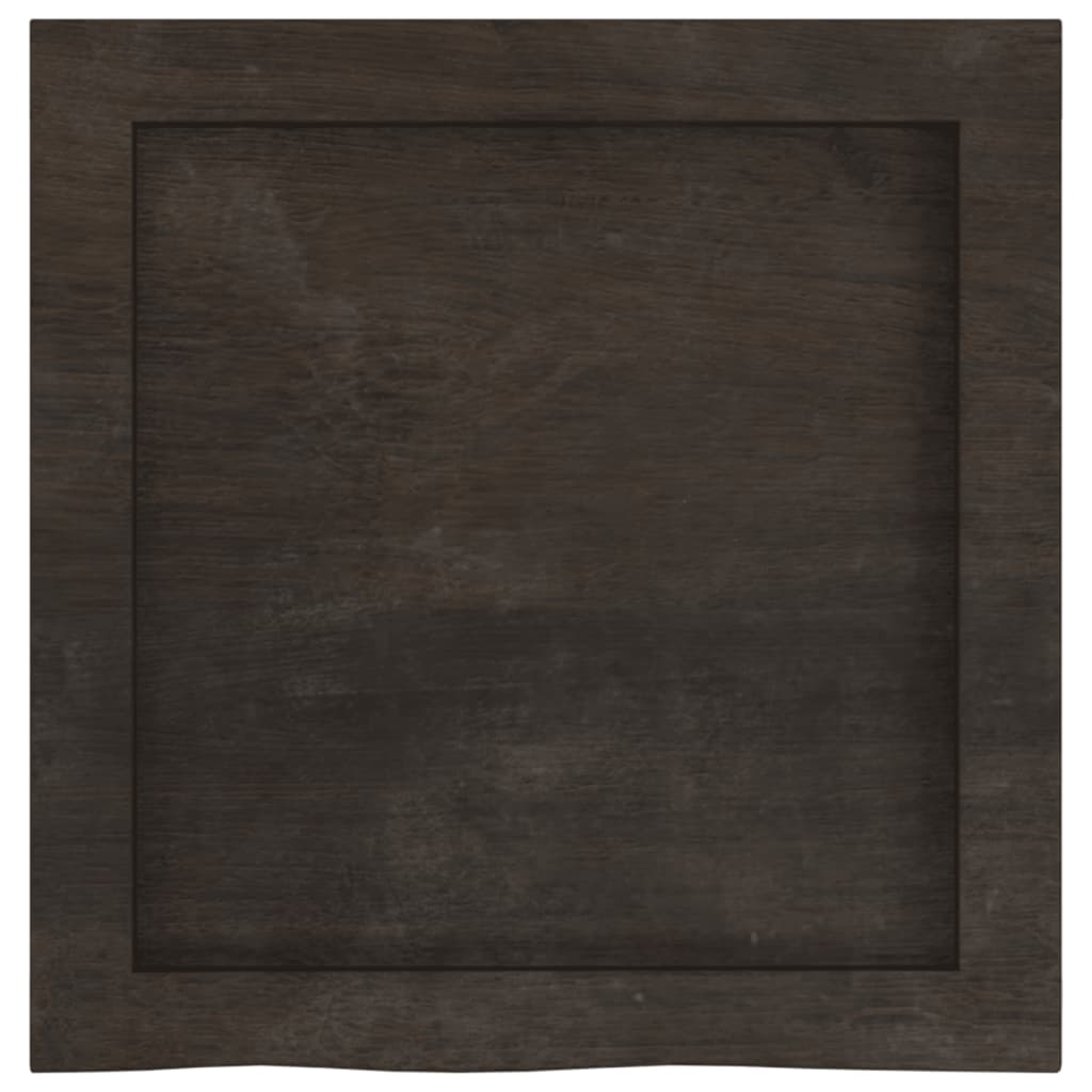 vidaXL Bathroom Countertop Dark Brown 40x40x(2-4) cm Treated Solid Wood