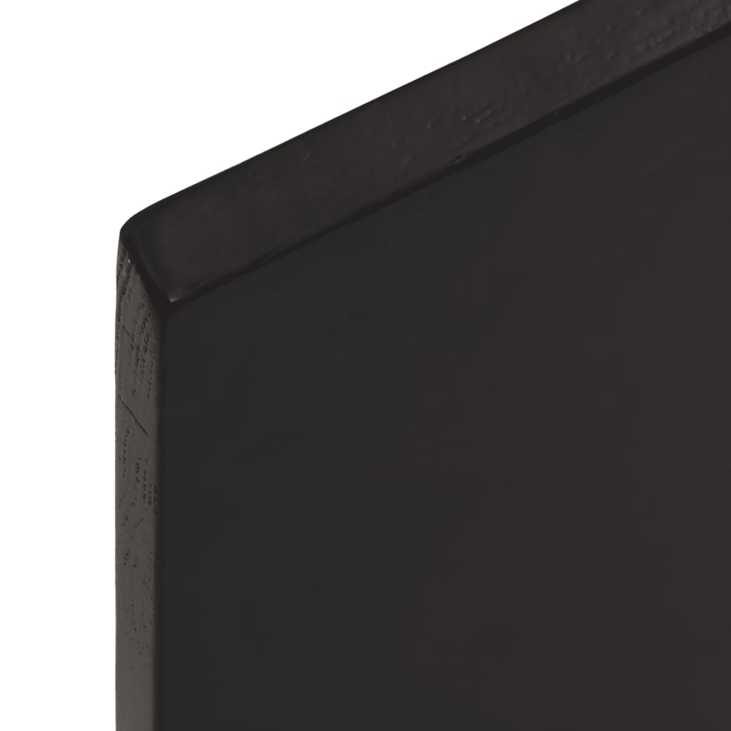 Bathroom Countertop Dark Brown 40x40x(2-4) cm Treated Solid Wood