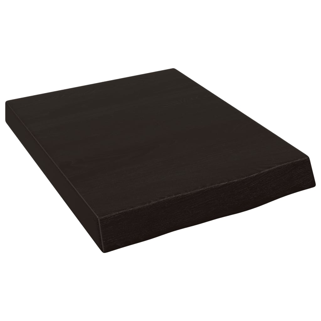 vidaXL Bathroom Countertop Dark Brown 40x50x(2-6) cm Treated Solid Wood